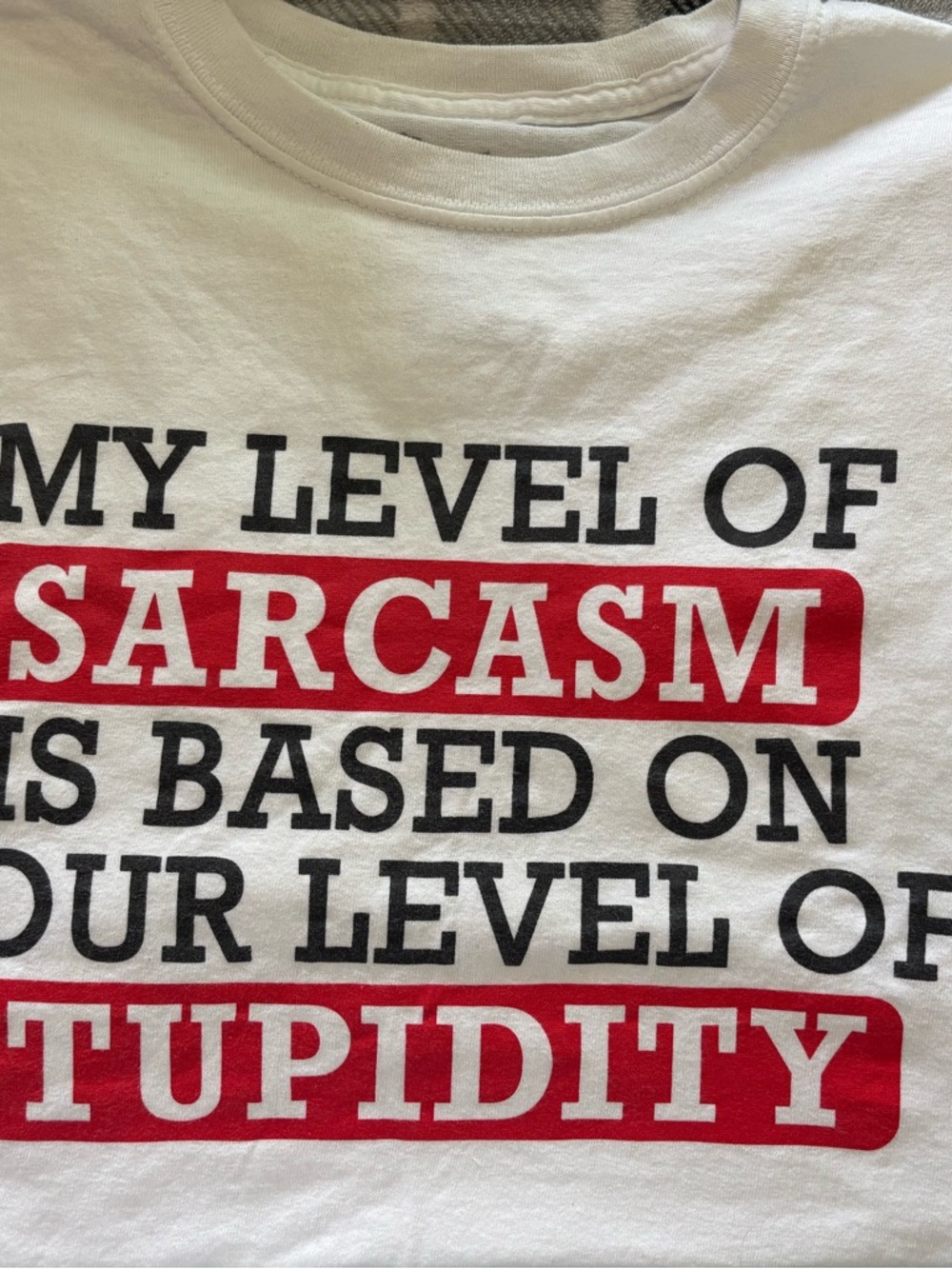 Spencer's White Graphic Tee with Gray Logo Print